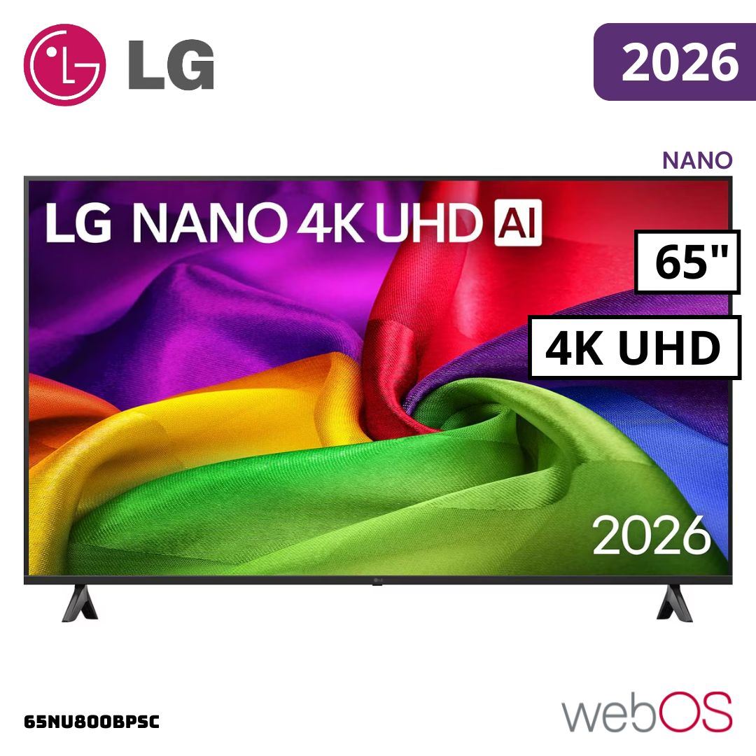 TELEVISOR LG 65 NANOCELL SMART TV THINQ AI WEBOS HUB 4K UHD 2026 - 65NU800BPSC