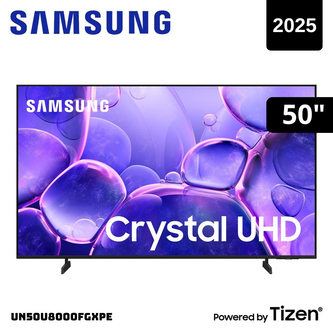 TELEVISOR SAMSUNG 50 SMART TV TIZEN OS 4K CRYSTAL UHD LED 2025 - UN50U8000FGXPE