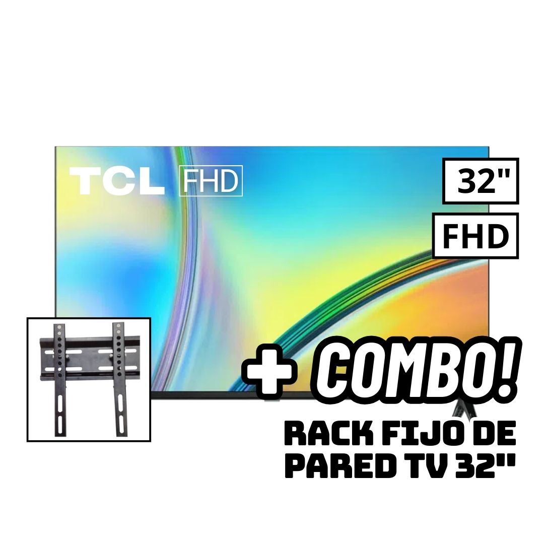 TELEVISOR TCL 32 SMART TV ANDROID TV HD LED - 32S5400AF + RACK FIJO