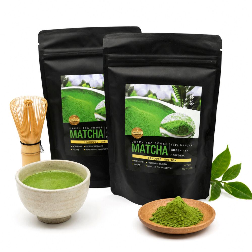 Pack Te Matcha Ceremonial En Polvo Infusion Oriental 2u de 100gr