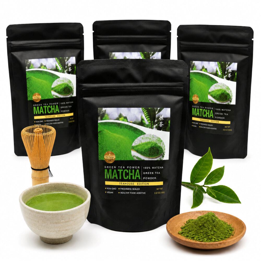 Pack Te Matcha Ceremonial En Polvo Infusion Oriental 4u de 100gr