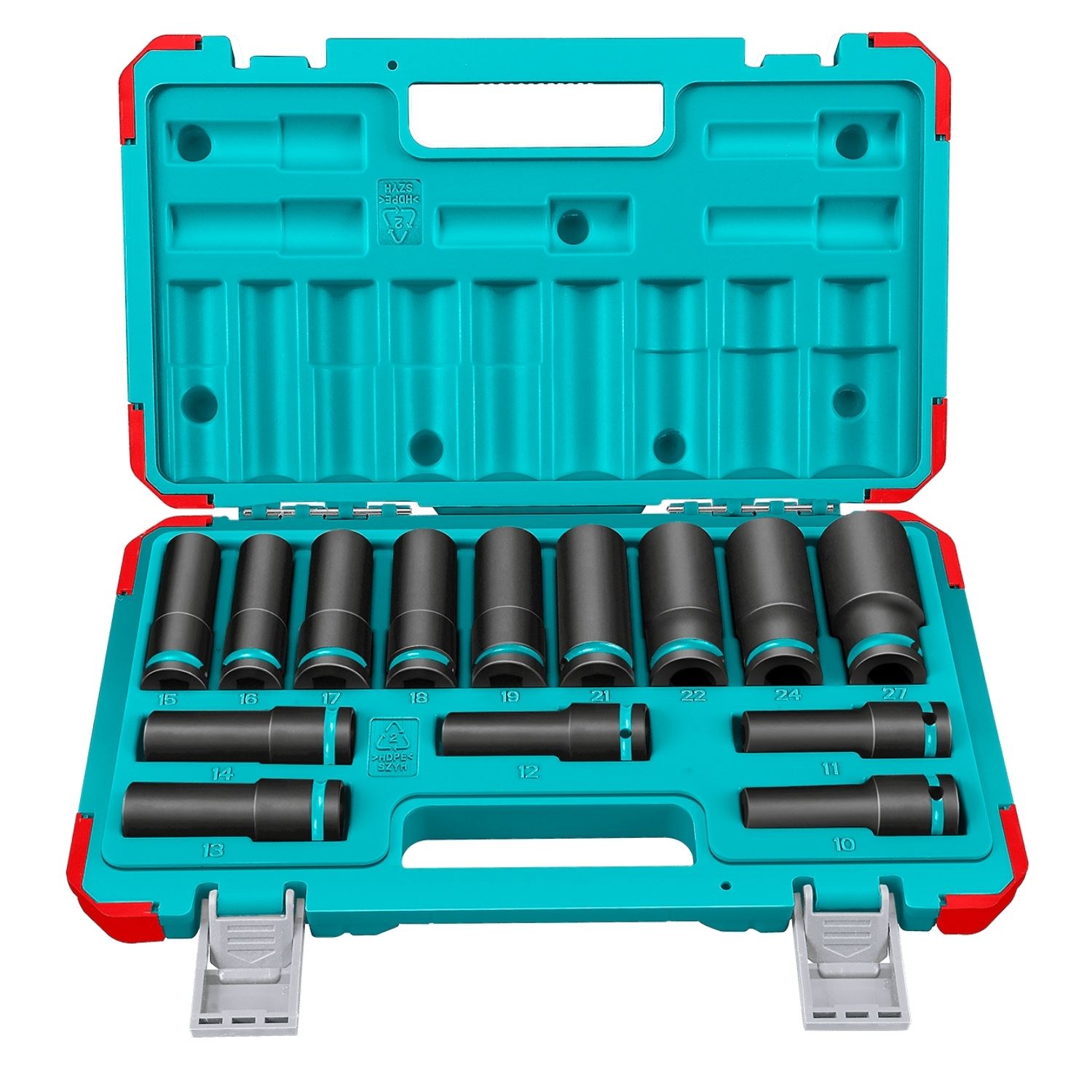 Set de Dados Impacto Tubulares 1/2'' 10-27mm 14pcs Total