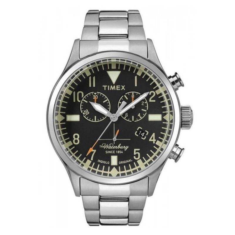 Timex Reloj Waterbury Quartz esfera negra TW2R24900