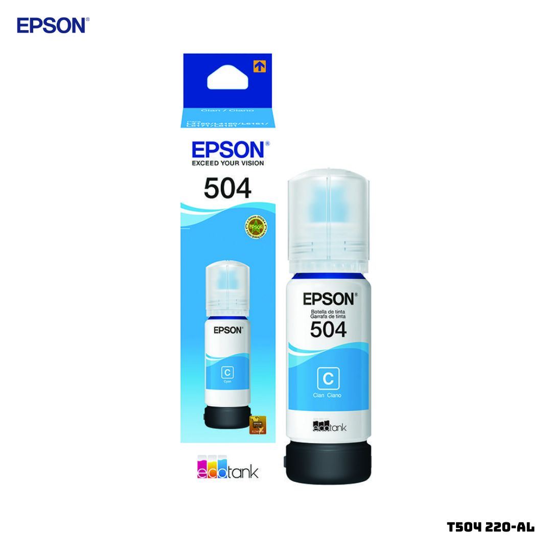 TINTA EPSON T504 220-AL 70ML - COLOR CIAN