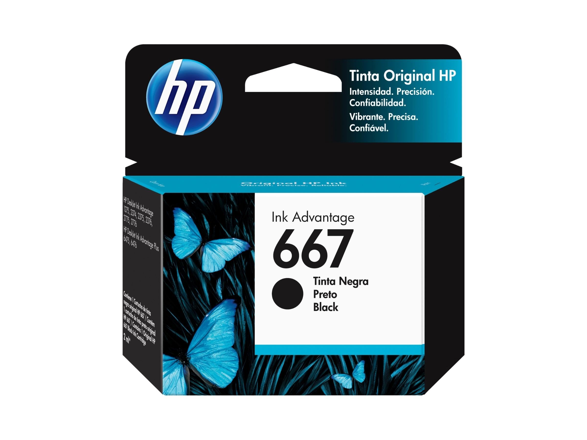 TINTA HP 667 BLACK (3YM79AL) 1275/2374/2375/2376/2775/2776