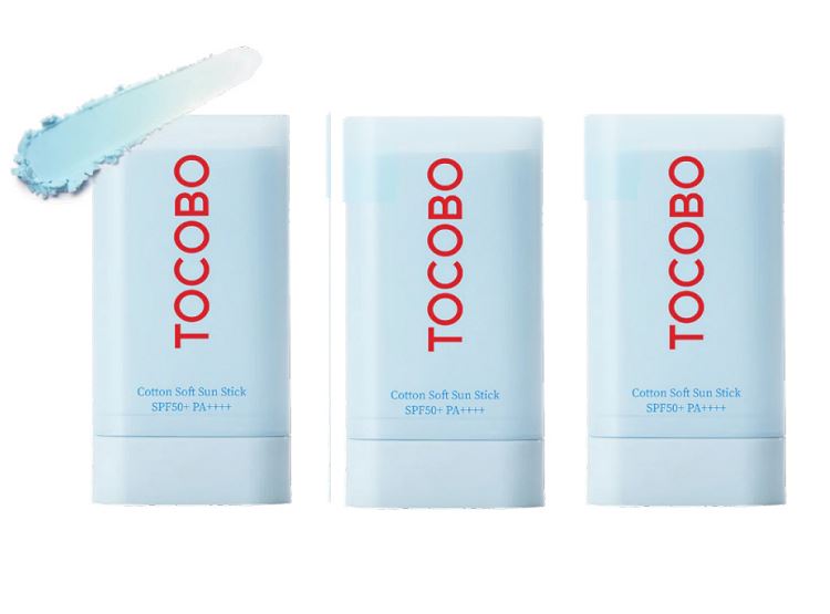 TOCOBO COTTON SOFT SUN STICK SPF50 PA++++ 3 UNID BLOQUEADOR EN BARRA MATE