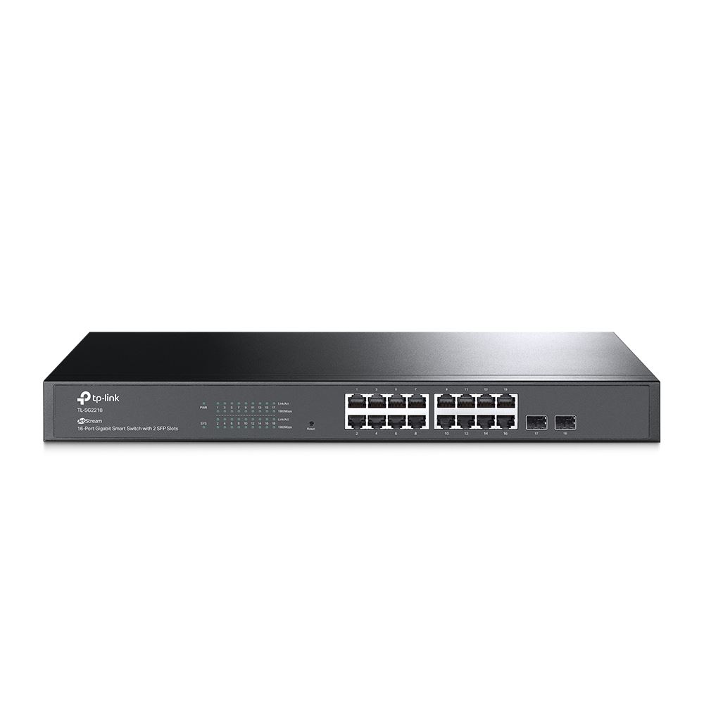 TP-Link - Switch TL-SG2218 de 16 Puertos Gigabit (2 Puertos SFP)