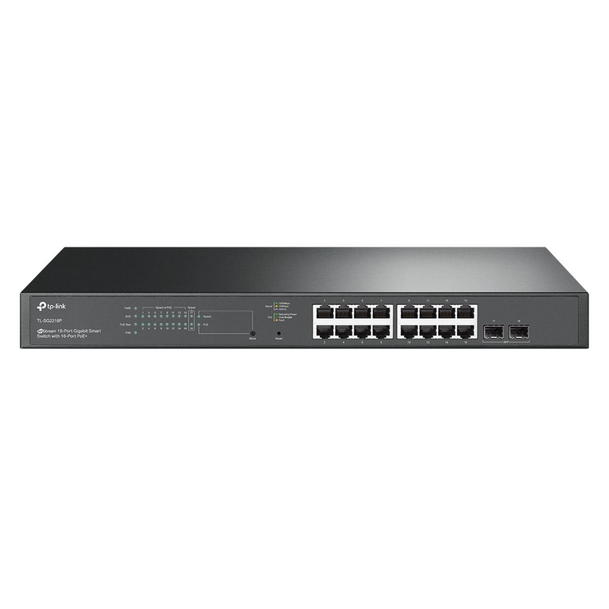 TP-Link - Switch TL-SG2218P de 18 Puertos Gigabit (16 Puertos PoE+)