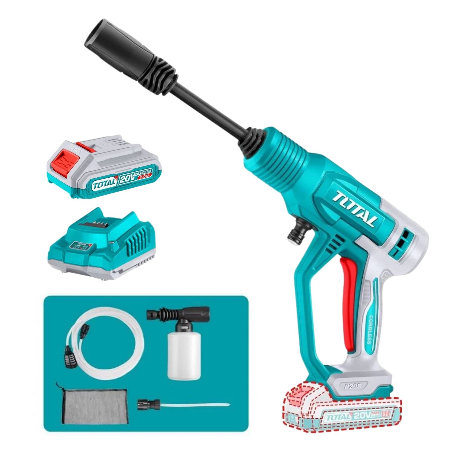 Hidrolavadora inalambrica incluye bateria y cargador Total