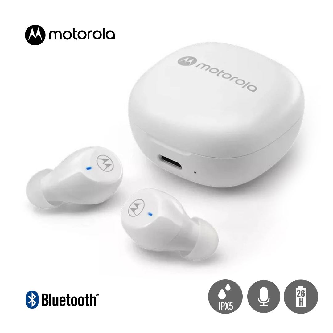 Motorola Moto Buds 085 - Auriculares Bluetooth verdaderos inalámbricos con  micrófono y funda de carga USB-C, resistentes al agua IPX5, control táctil