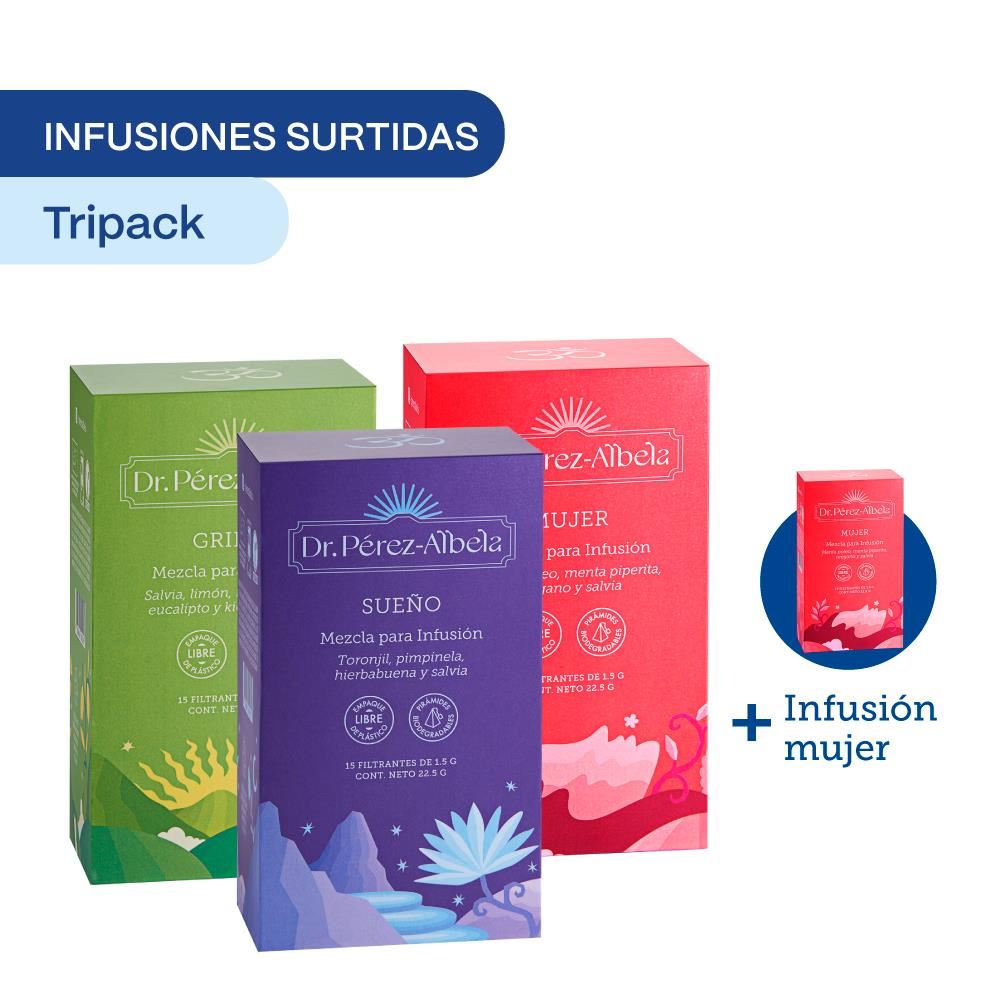 TRIPACK: INFUSIÓN GRIPAL, MUJER y SUEÑO - Caja x 15 und