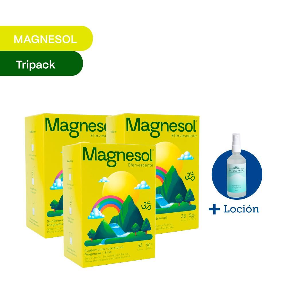 TRIPACK: MAGNESOL EFERVESCENTE LIMÓN x 33 sobres