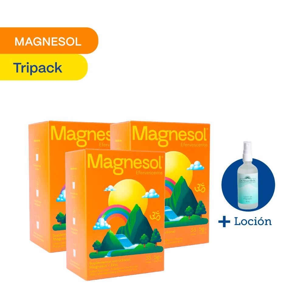TRIPACK: MAGNESOL EFERVESCENTE NARANJA x 33 sobres