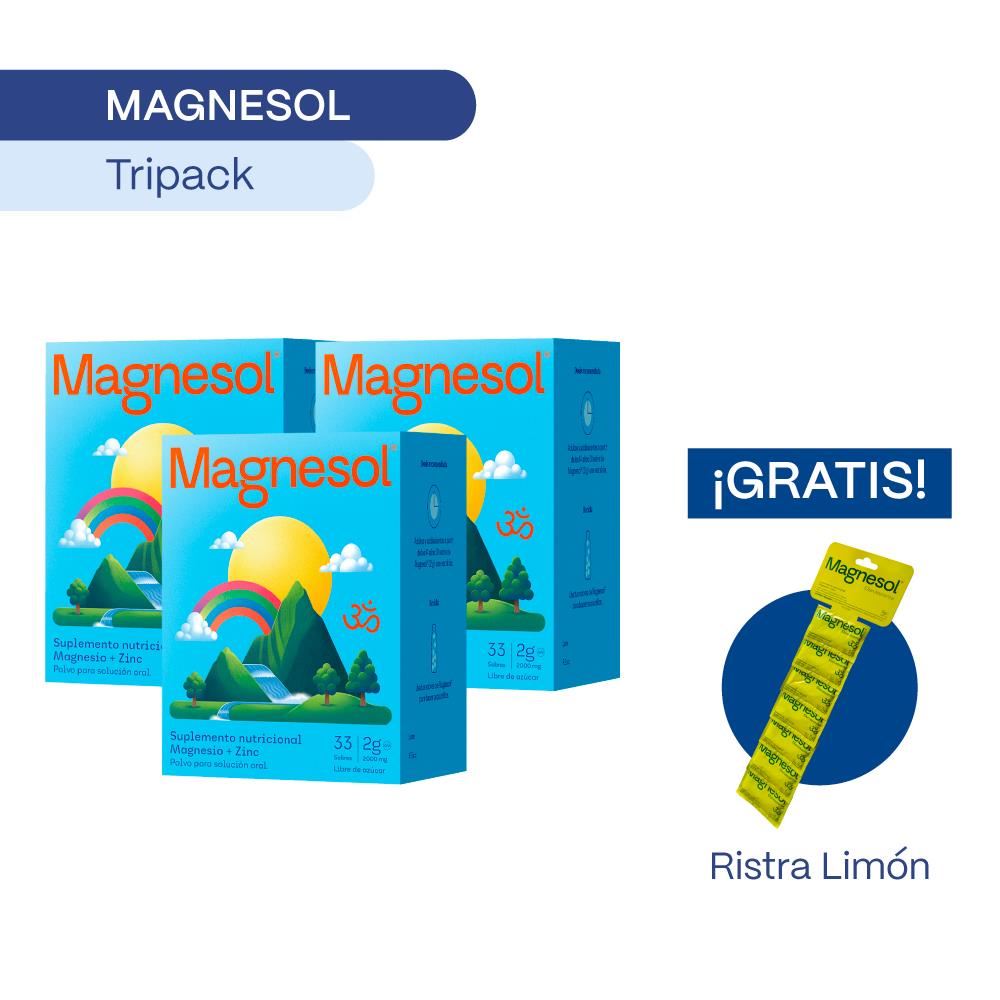 PACK 03 MAGNESOL CLÁSICO x 33 sobres
