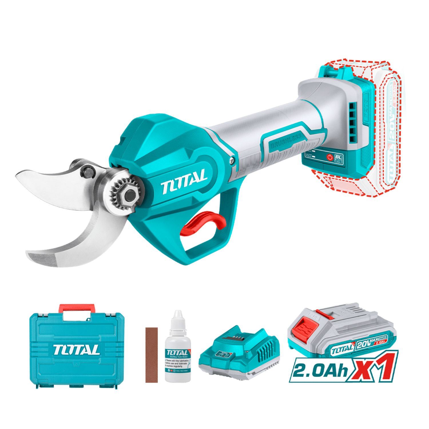 Tijera Li-On 20v Corte 20-30mm con Batería y Cargador Total