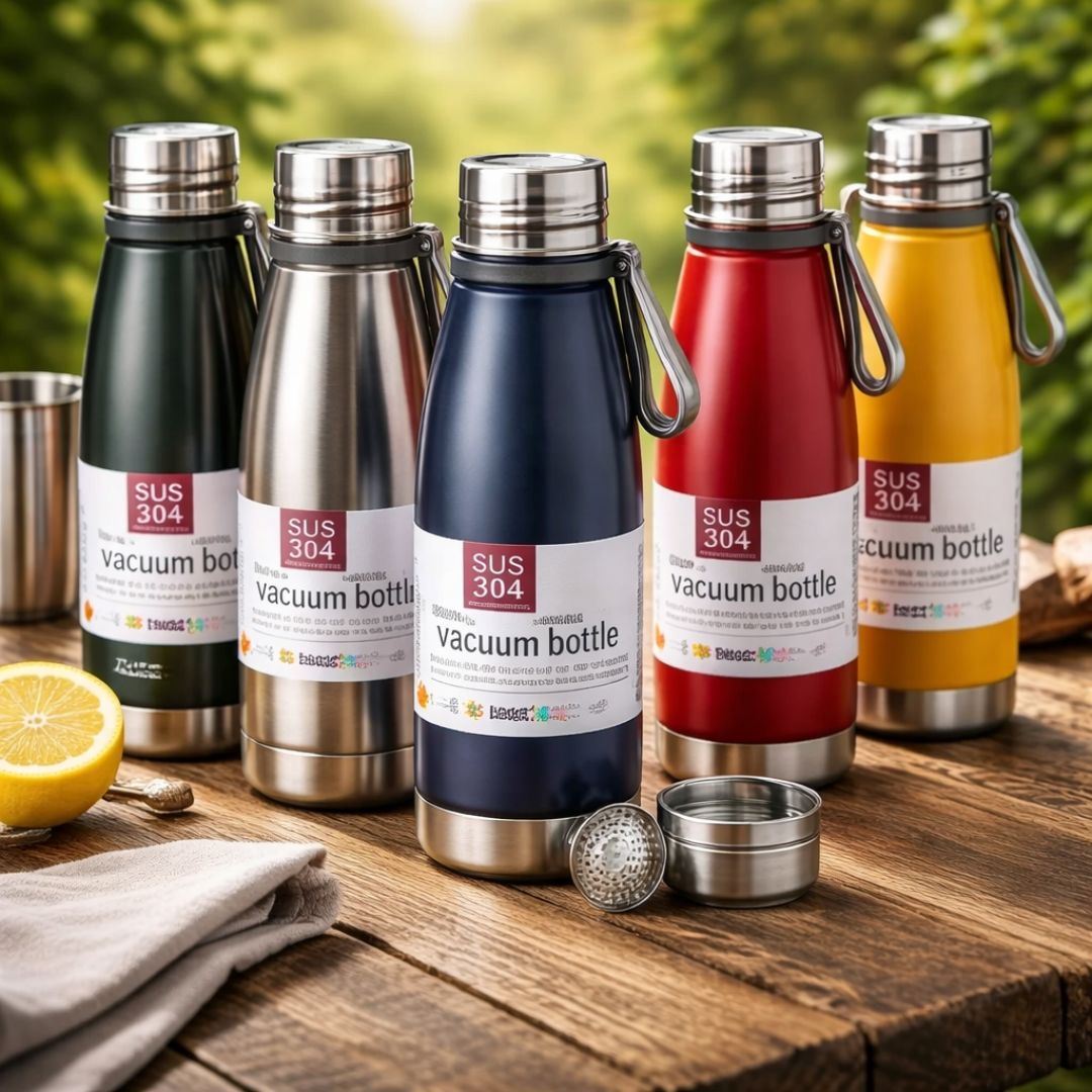 TERMO ESTILO BOTELLA con filtro de te DE 800 ML DE ACERO INOXIDABLE