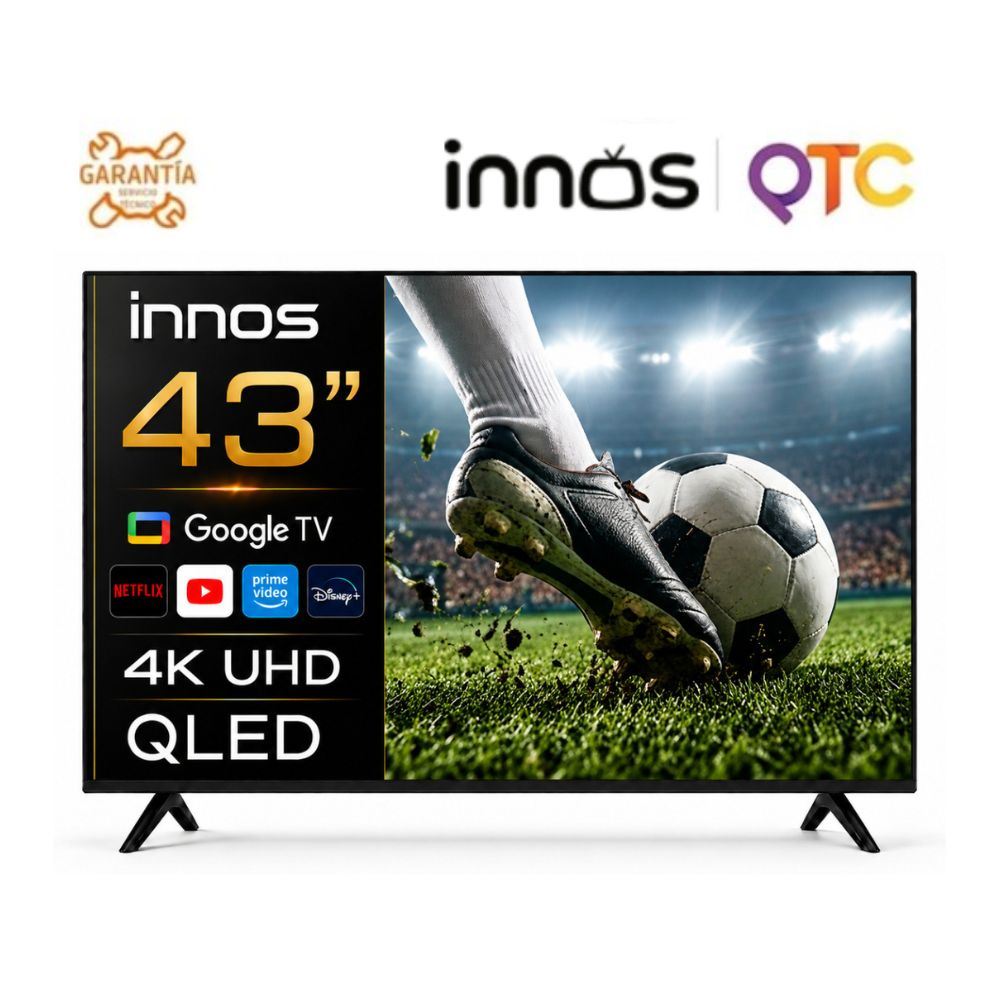 Televisor Smart TV Innos 43" 4K UHD QLED Google TV - 2GB RAM 64GB ROM