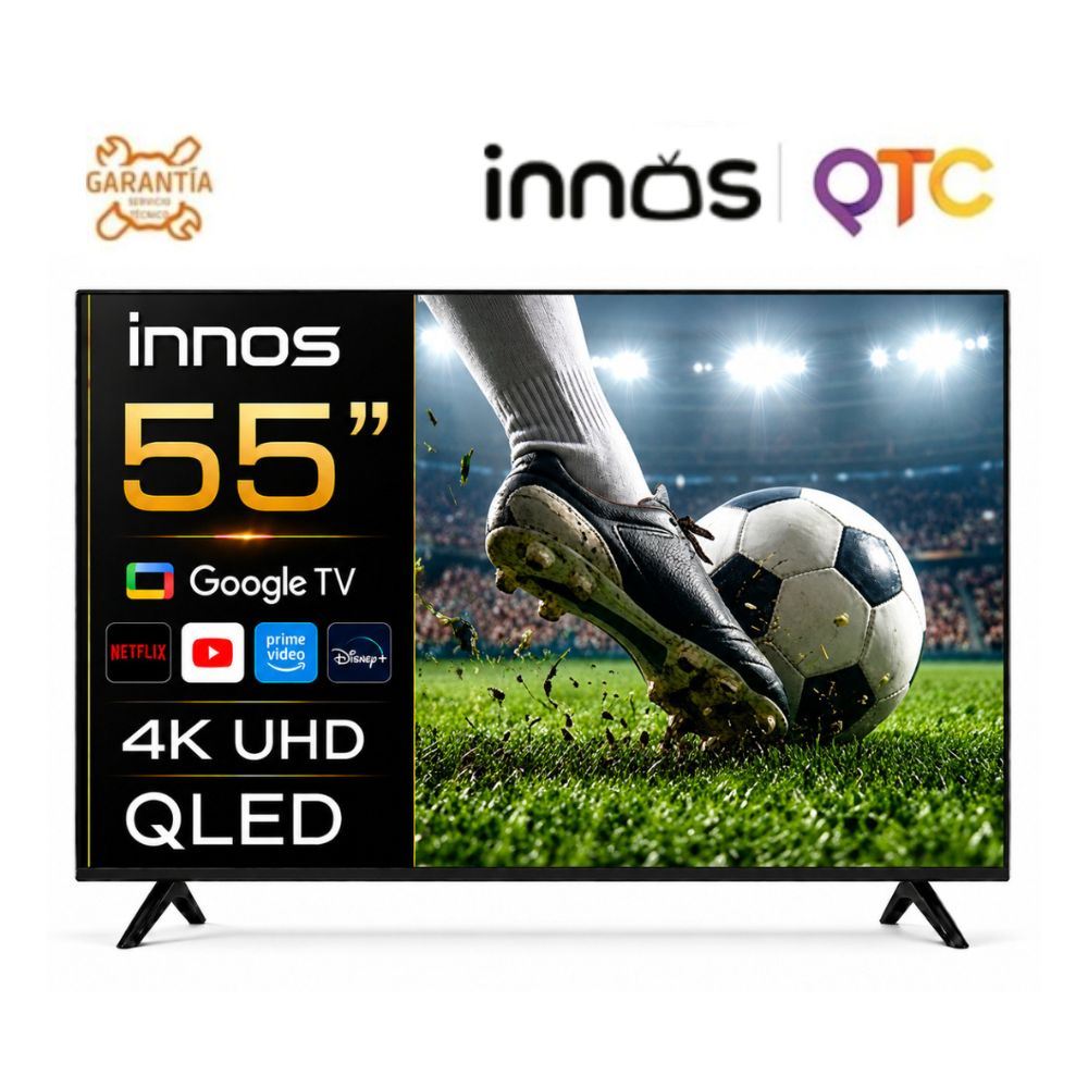 Televisor Smart TV Innos 55" 4K UHD QLED Google TV - 2GBRAM 64GBROM