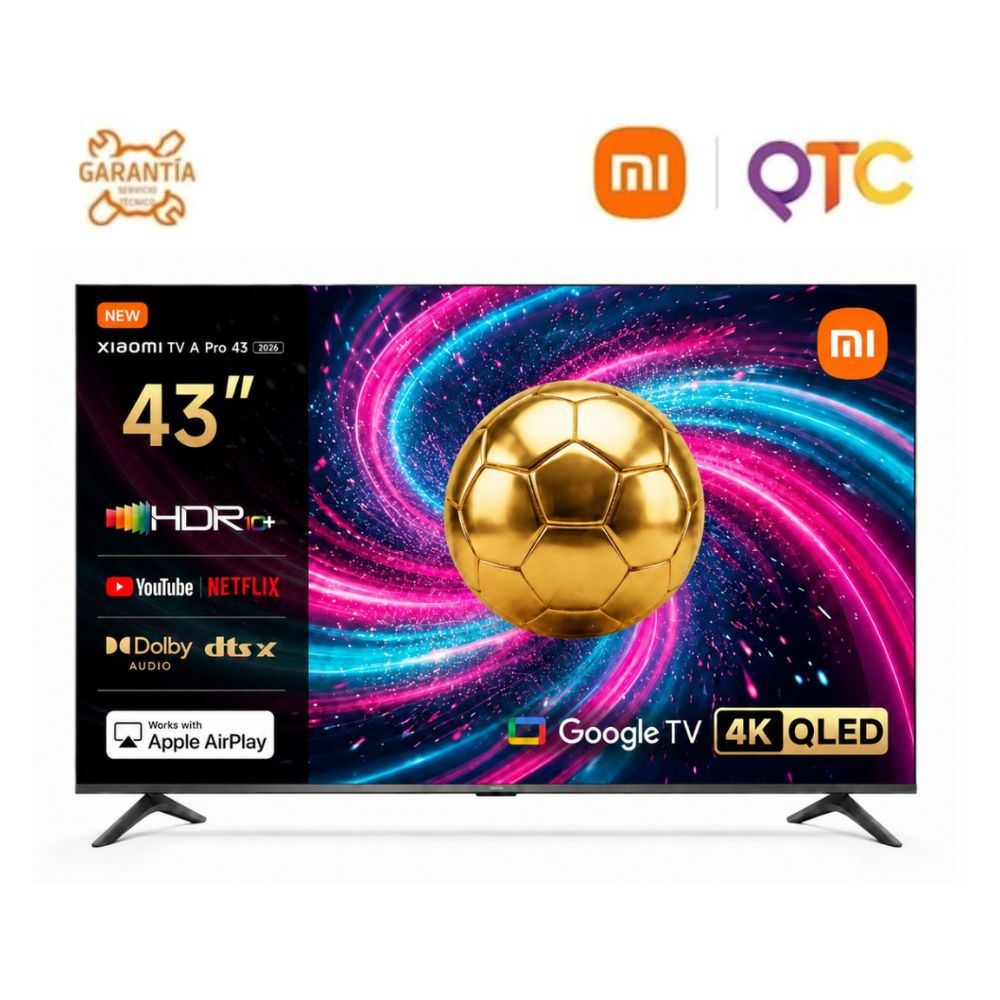 Televisor Xiaomi 43" Smart TV QLED, 4K Ultra HD, A PRO 2026