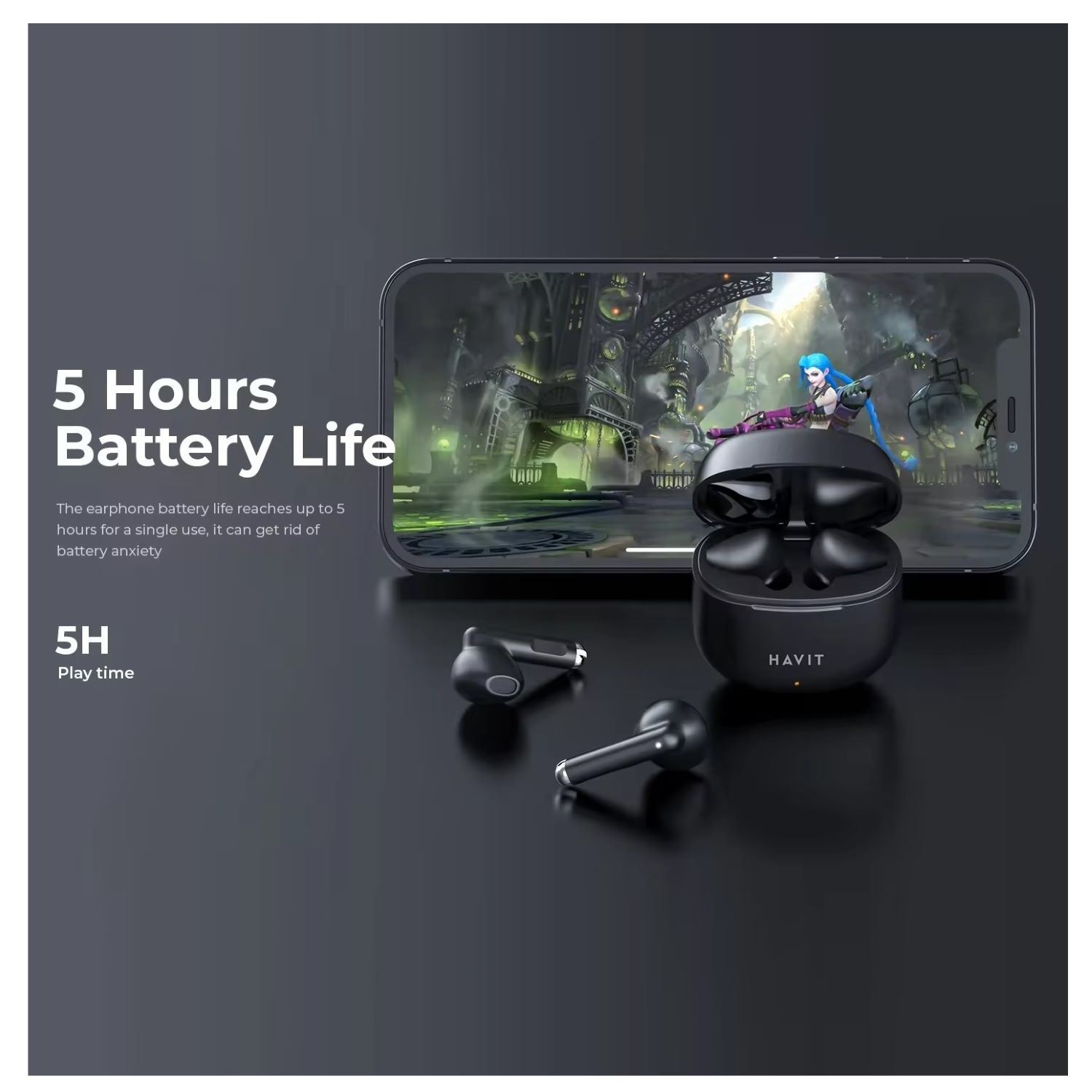 Audífono Bluetooth In Ear HAVIT TW976 Negro