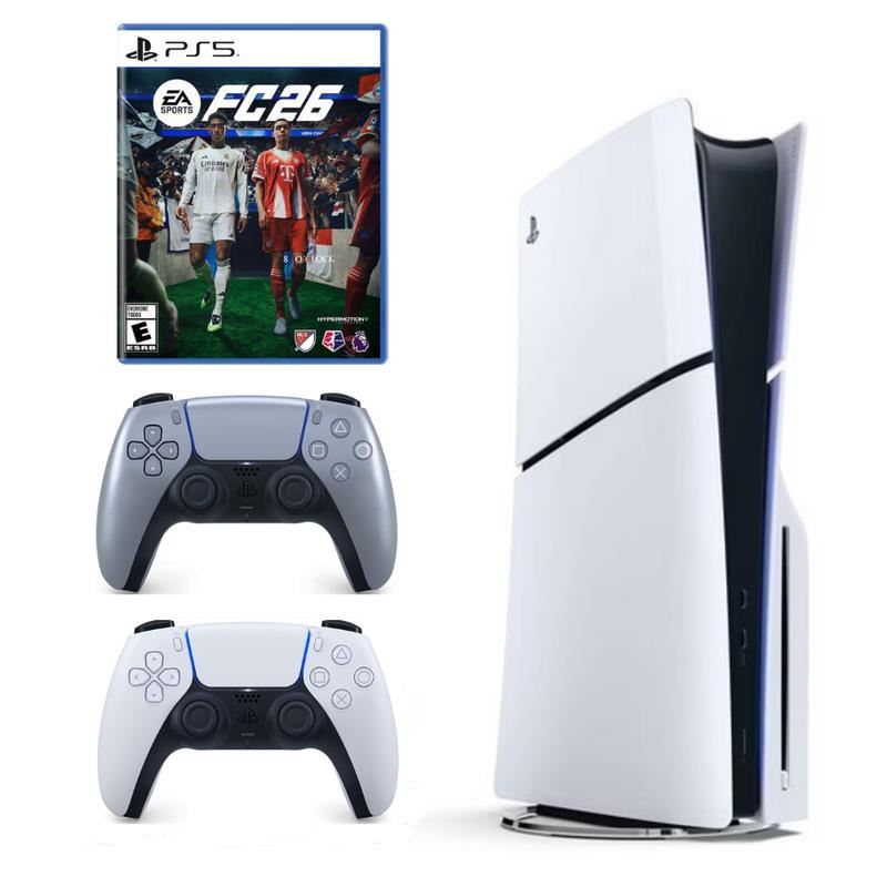 Consola PlayStation 5 + Mando Dualsense Plateado + FC 26 PlayStation 5
