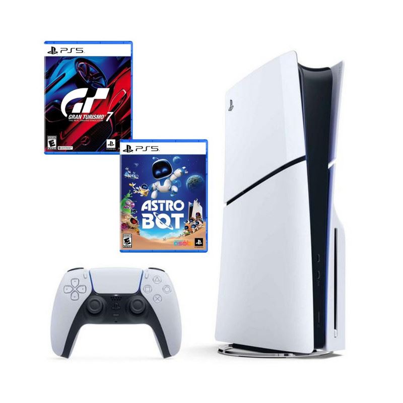 PlayStation 5 Slim con ranura de disco + Astro Bot + Gran Turismo 7