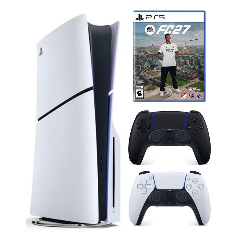 Consola PlayStation 5 Slim Lectora de Discos + Mando Negro + FC 27