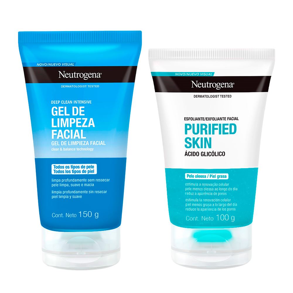 Neutrogena Duo Deep Clean Gel + Exfoliante Purified Skin