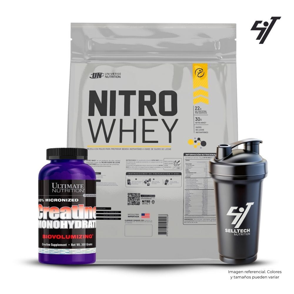 Nitro Whey 5kg Vainilla+Creatina Myprotein 250gr+Shaker