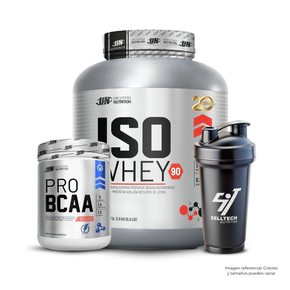 Un Iso Whey 90 5.5LB Chocolate+pro Bcaa 6000 900gr Naranja