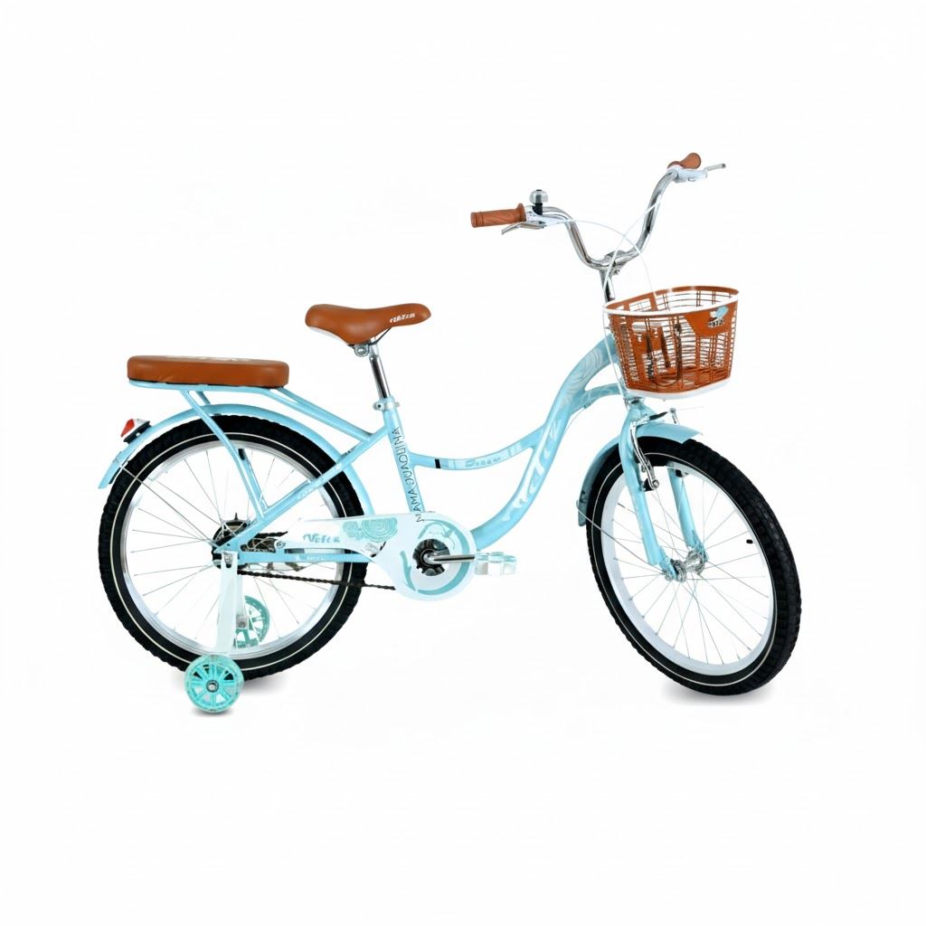 Bicicleta Para Niña Aro 20 «LADY» con Canasta Turquesa