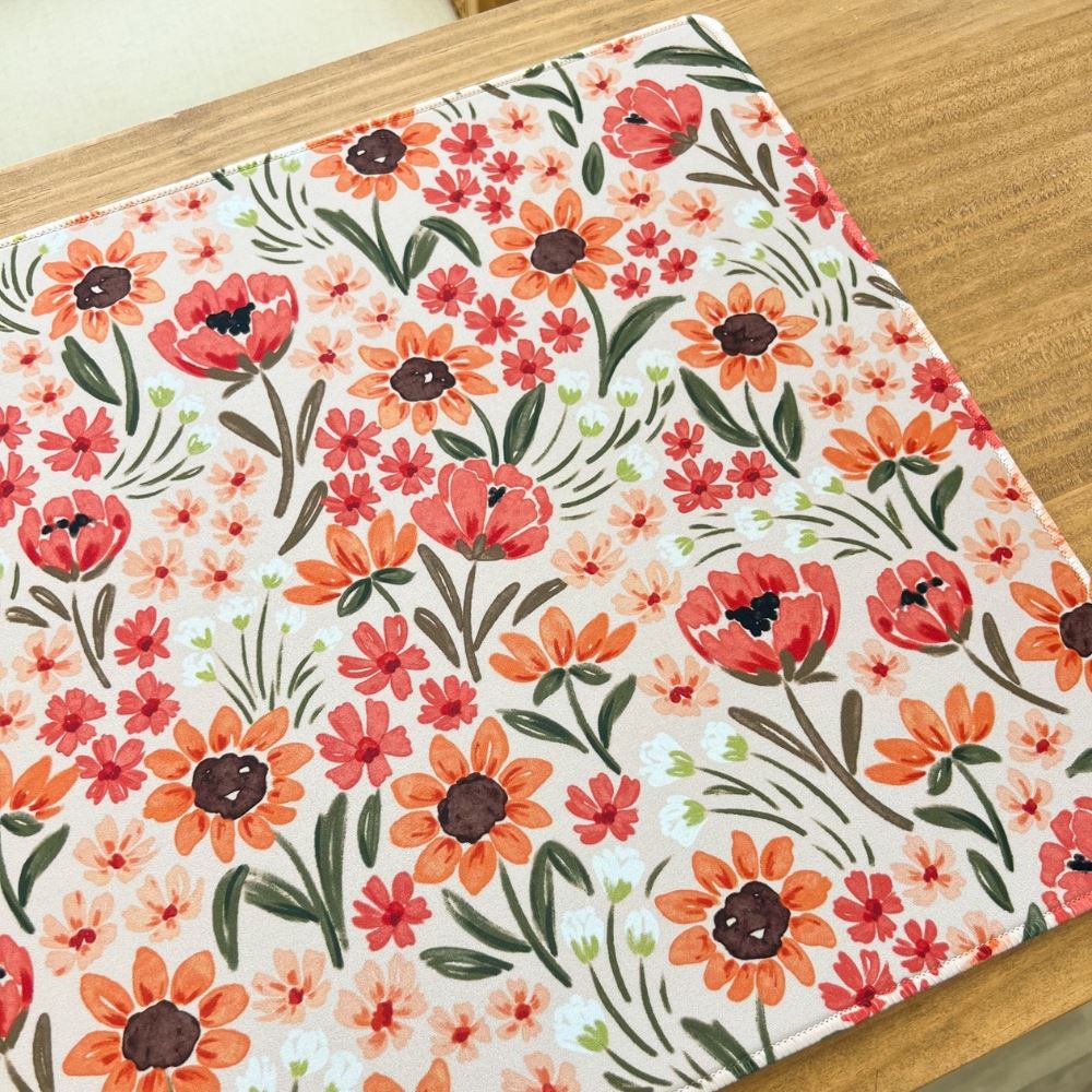 Mouse Pad XXl Deskpad Floral Sunny Puppies