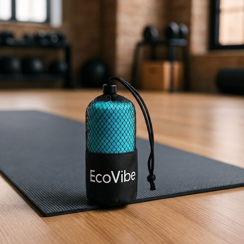 Toalla Microfibra Ecovibe Pequeña Turquesa 80 X 40