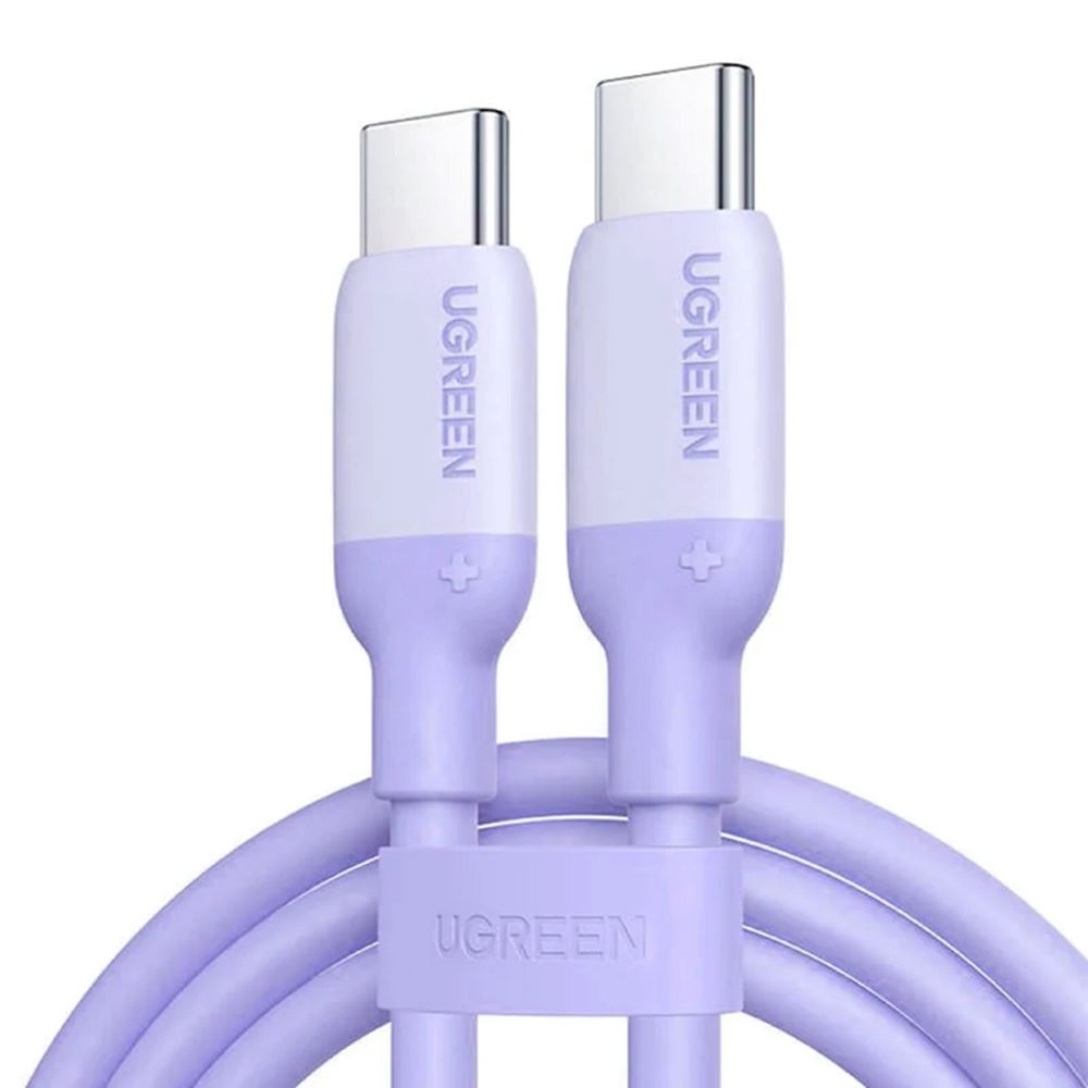 Cable Ugreen USB-C a USB-C 60W 1M Carga Rápida Silicona Morado US563 - 45180