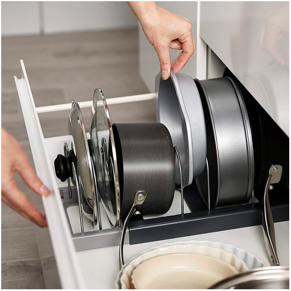 Organizador Escurridor de Platos Utensilios con Tapa para Cocina. SASHIJA