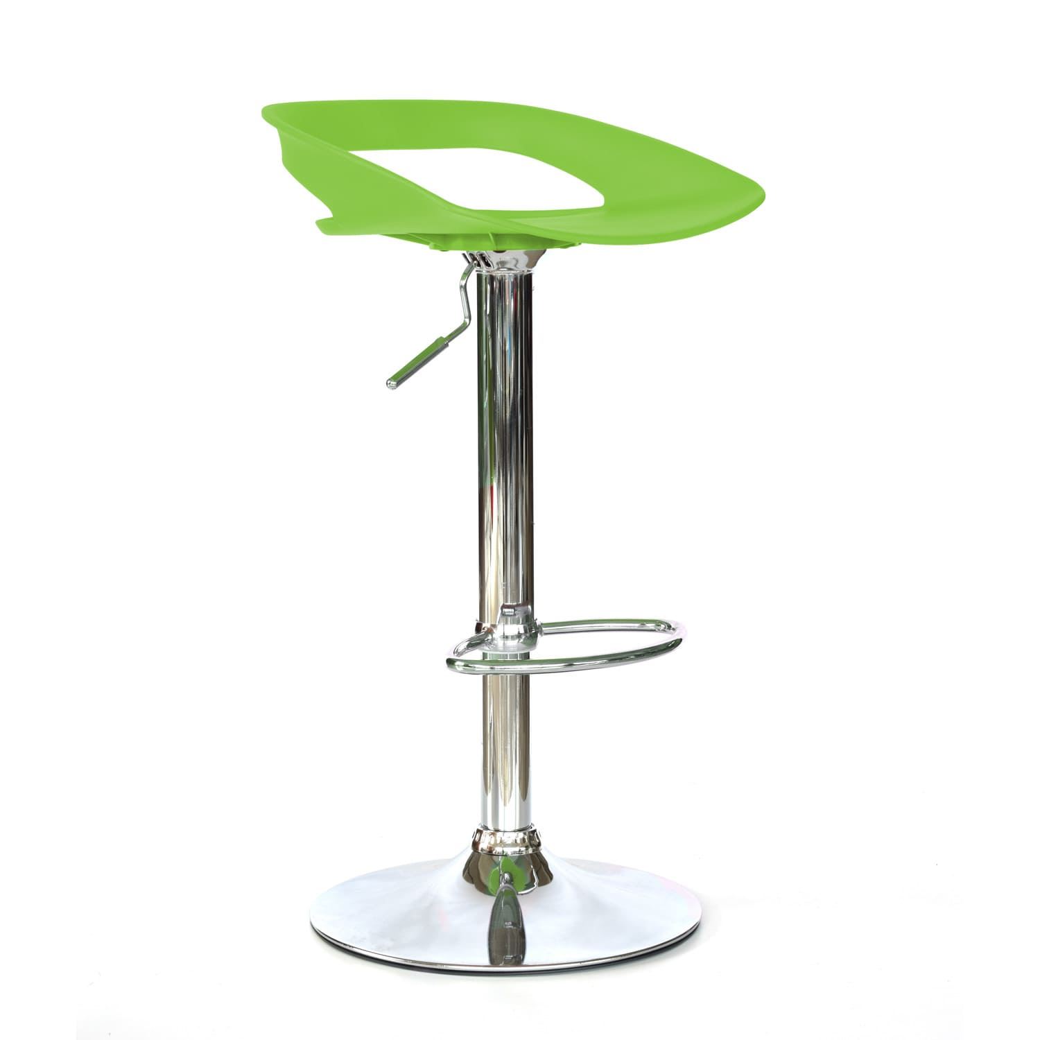 Silla De Bar Tribeca Cromado Regulable En Altura Verde Ofideas