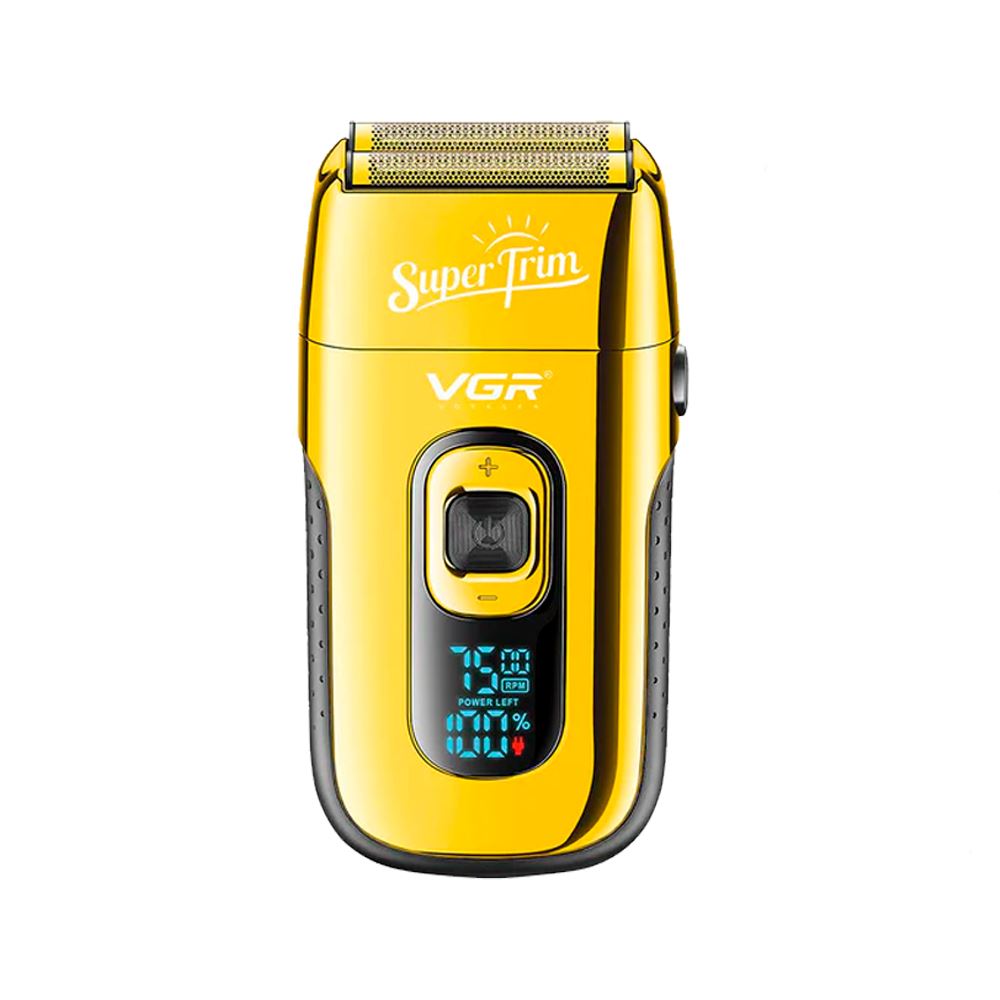 Afeitadora Shaver VGR V-332 Led Inalámbrica Dorada