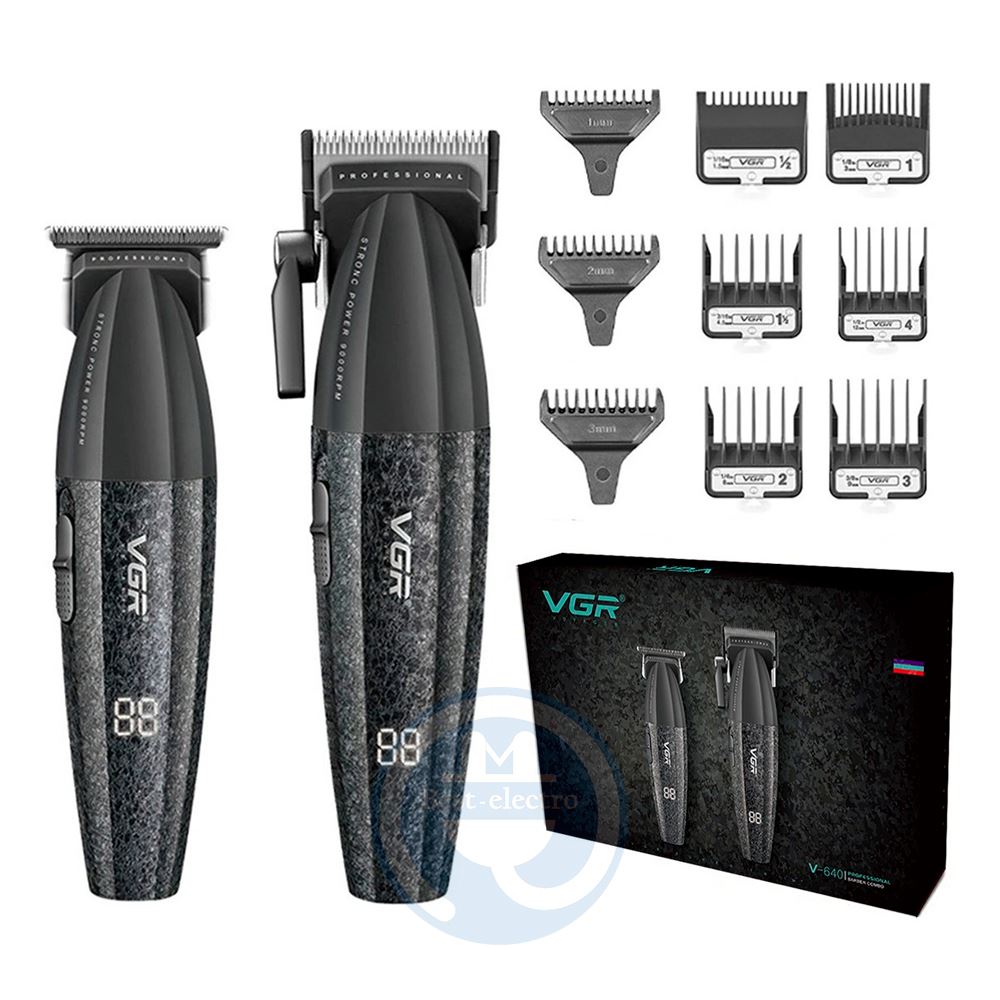 Combo Barber VGR V-640 Cortadora y Trimmer con Cable de Carga USB