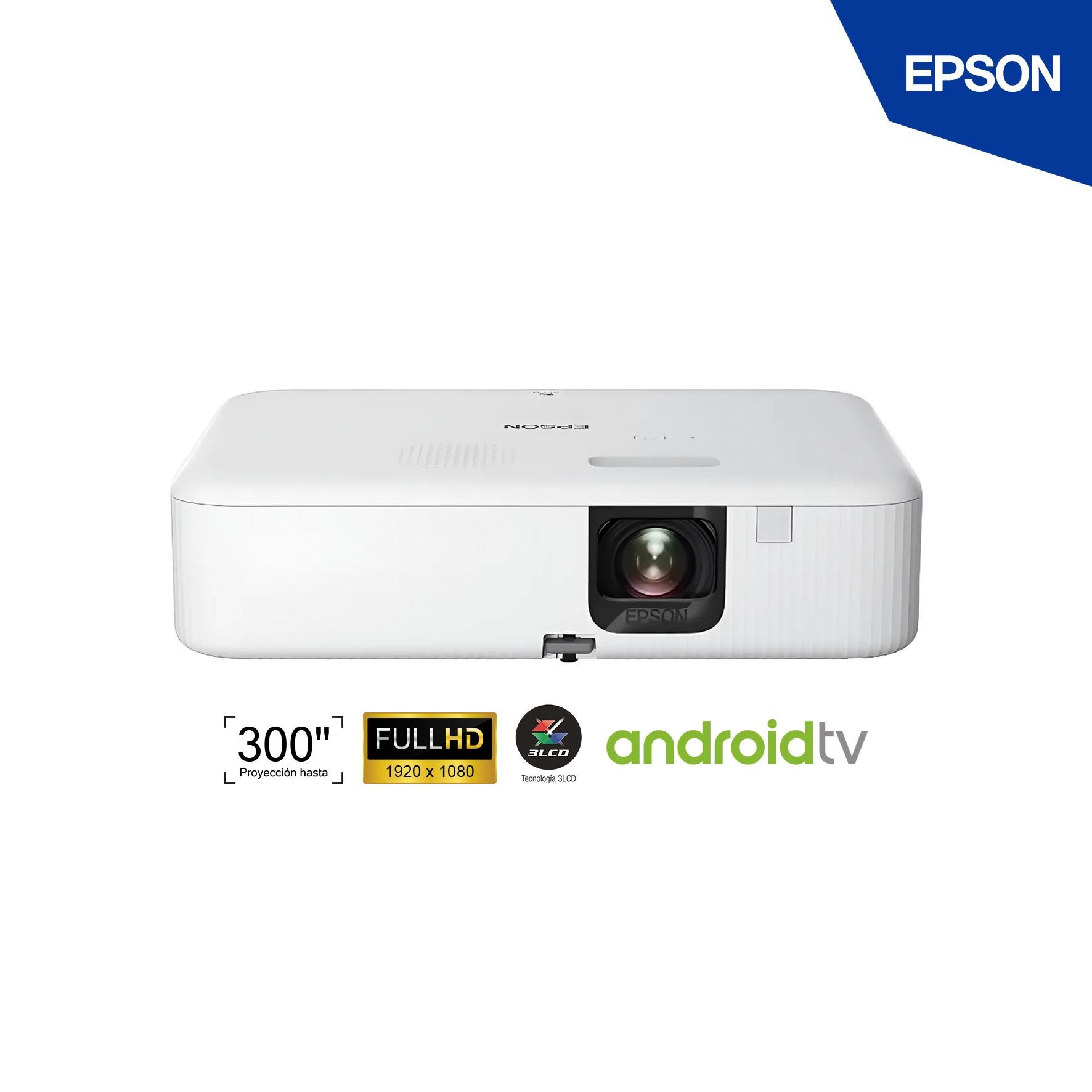 Epson EpiqVision FH02 – Proyector Portátil Smart Android TV FHD 1080p 3000 Lúmenes