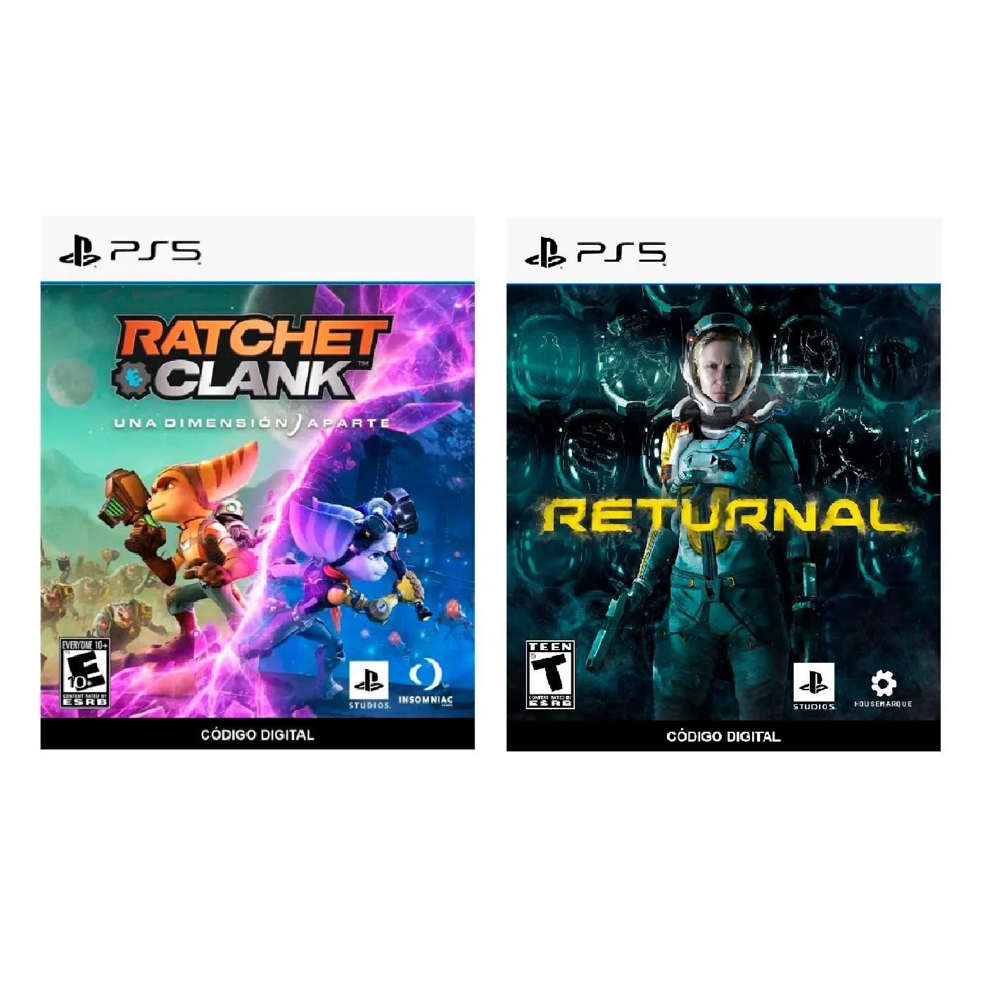 Juego Digital para PlayStation 5 – Ratchet & Clank + Returnal (Ediciones Estándar Códigos de descarga)