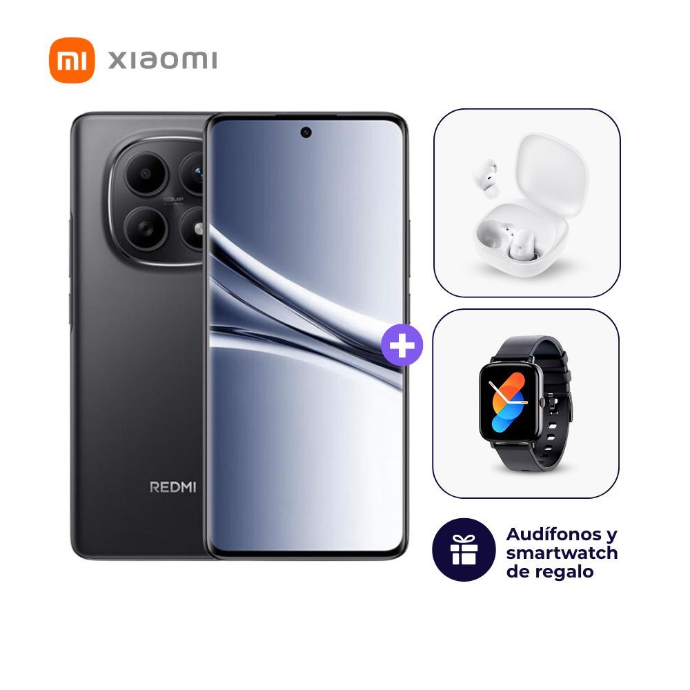 Xiaomi Redmi Note 15 4G 256GB 8GB Ram Negro + Smartwatch + Audífonos
