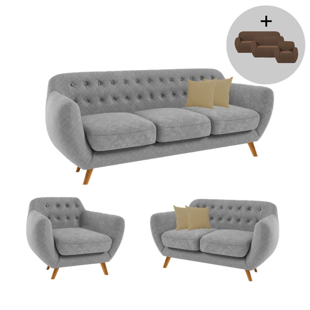 SALA VALENTINO 3 2 1 + FORROS - FALOTIH 3M - FLT3MSAL026VALFOR