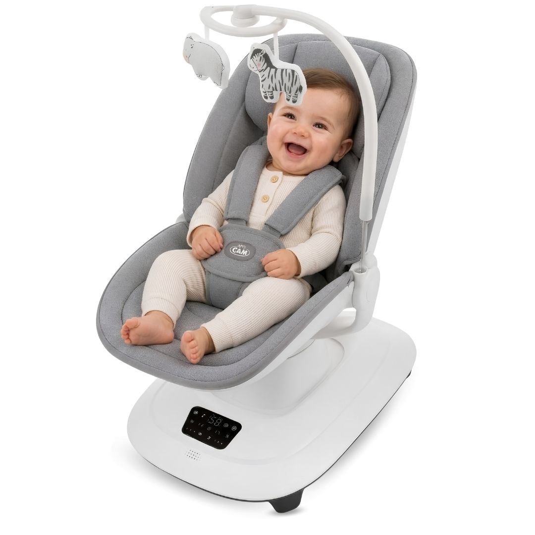 Mecedora Digital para Bebés «VALINO» Edición Limitada Light Gray