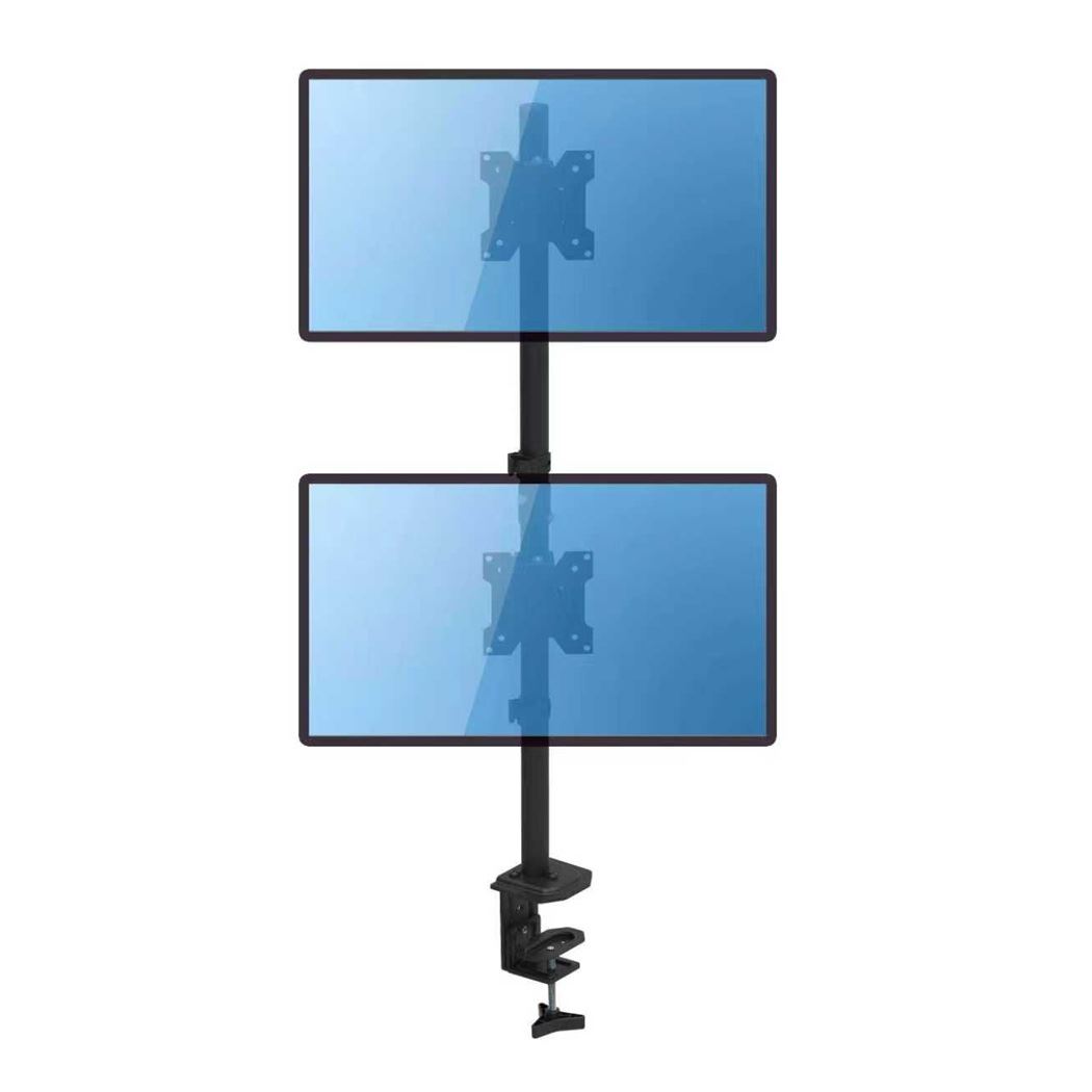 Rack Monitor 13"-32" Soporte de Escritorio para 2 Monitores en Vertical