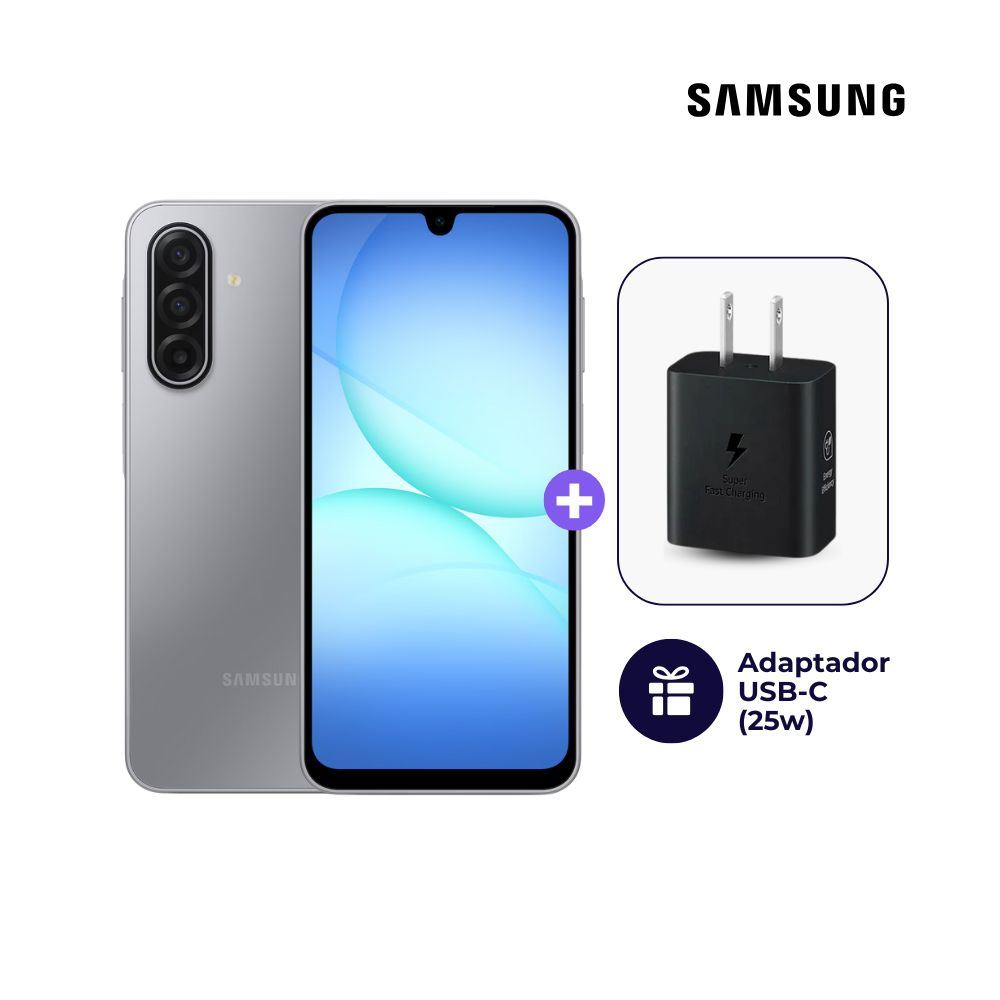 Samsung Galaxy A17 5G 128GB 6GB Ram Gris + Cargador USB-C Samsung Original 25W