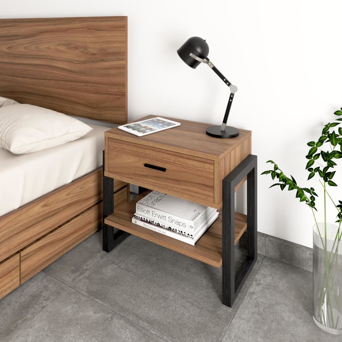 Velador Contemporáneo Laiz Marrón 60cm Tu Mesita