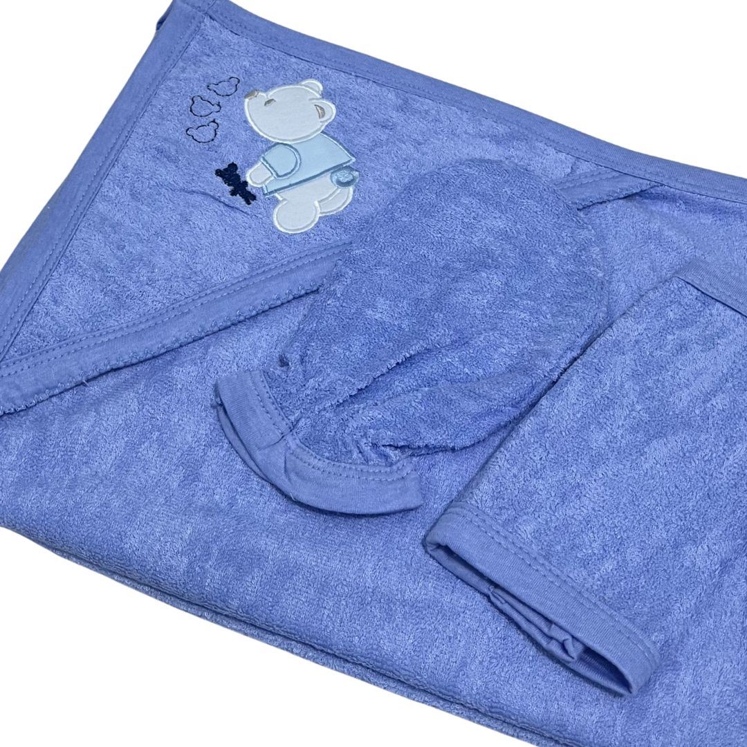 Toalla Con Capucha Con Manopla Y Bebita Para Bebé