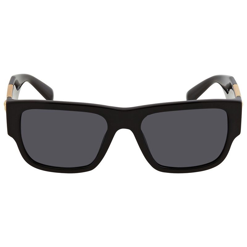 Versace Dark Gray Rectangular Men's Sunglasses VE4406 GB1/87 56