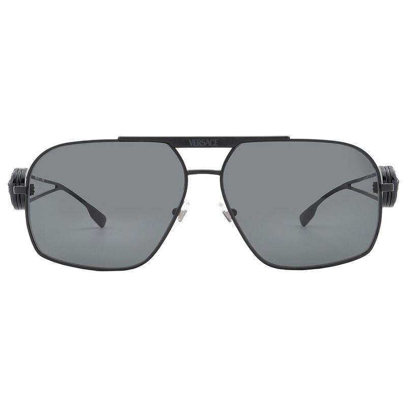 Versace Dark grey Navigator Men's Sunglasses VE2269 143387 62
