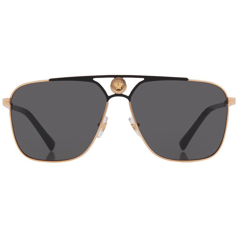 Versace Grey Navigator Men's Sunglasses VE2238 143687 61